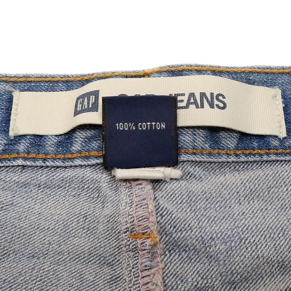 Y2K Gap Denim Skirt Womens Size 2 28x16 Blue A-Line Pockets Cotton Spring 04’